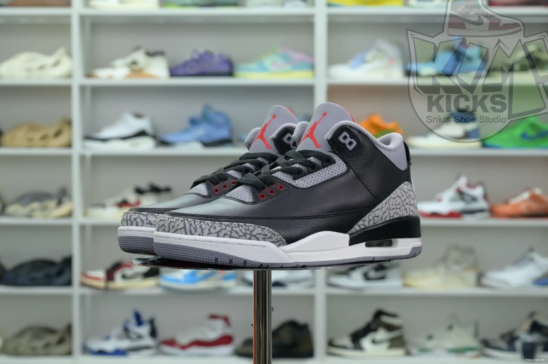 Air Cement Jordan Kimikick Reimagined” 3“Black 0325